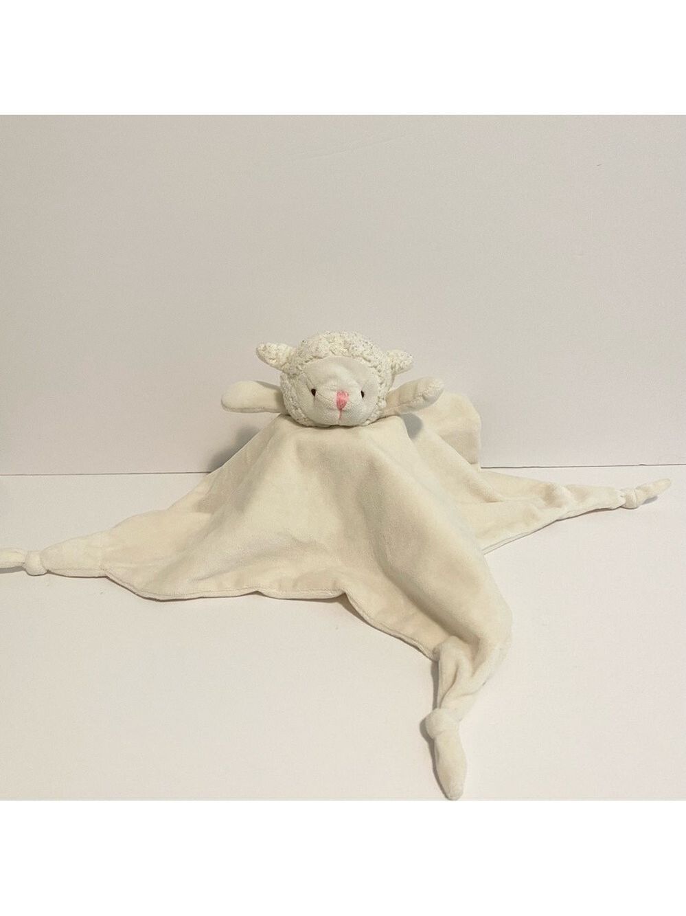 Crevent Baby Lovey White Lamb Sheep Soft Plush Cuddle Toy Stuffed Animal Nu Nu